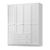 Ντουλάπα ρούχων Emily Megapap τετράφυλλη χρώμα λευκό 140x50x210εκ. |  Ντουλάπες ρούχων στο espiti