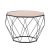 Τραπέζι σαλονιού Yanth Inart φυσικό ξύλο-μαύρο μέταλλο 60x60x40εκ |  Τραπεζάκια σαλονιού στο espiti