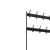 Κρεμάστρα-παπουτσοθήκη Sbern Inart μαύρο μέταλλο 62x29x170εκ |  Βιτρίνες - Έπιπλα εισόδου στο espiti