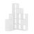 Βιβλιοθήκη Paleo pakoworld λευκό μελανίνη 150.8x28x150.8εκ |  Βιβλιοθήκες στο espiti