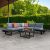 Σαλόνι κήπου γωνιακό Lyra Megapap σετ 3 τμχ μέταλλο - ξύλο χρώμα μαύρο |  Σαλόνια κήπου στο espiti