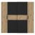 Ντουλάπα ρούχων Bekerk pakoworld τετράφυλλη μαύρο-oak μελαμίνης 200x61.5x190.5εκ |  Ντουλάπες ρούχων στο espiti