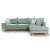 Γωνιακός καναπές αριστερή γωνία Luxury II pakoworld ύφασμα ciel-cream 290x235x95εκ |  Καναπέδες γωνιακοί στο espiti