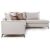 Γωνιακός καναπές αριστερή γωνία Romantic pakoworld ύφασμα cream-mocha 290x235x95εκ |  Κατόπιν Παραγγελίας στο espiti