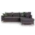 Γωνιακός καναπές αριστερή γωνία Romantic pakoworld ύφασμα ανθρακί-κυπαρισσί 290x235x95εκ |  Κατόπιν Παραγγελίας στο espiti