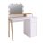 Τουαλέτα με καθρέπτη Avien Megapap χρώμα λευκό - φυσικό οξιάς 105x51,1x131εκ. |  Συρταριέρες -Κονσόλες στο espiti