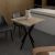 Τραπέζι Prestone pakoworld λευκό μαρμάρου μελαμίνης-μαύρο μέταλλο 70x70x75εκ |  Τραπέζια στο espiti