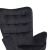 Πολυθρόνα με υποπόδιο Dorita pakoworld βελούδο μαύρο-πόδι μαύρο μέταλλο 68.5x76x103εκ |  Πολυθρόνες σαλονιού στο espiti
