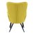 Πολυθρόνα με υποπόδιο Dorita pakoworld βελούδο κίτρινο-πόδι μαύρο μέταλλο 68.5x76x103εκ |  Πολυθρόνες σαλονιού στο espiti