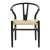 Καρέκλα Wishbone pakoworld μαύρο rubberwood-έδρα φυσικό σχοινί 53x55x76εκ |  Καρέκλες στο espiti