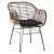 ΠΟΛΥΘΡΟΝΑ ALLEGRA HM5663.11 ΜΕΤΑΛ.ΣΚΕΛΕΤΟΣ-P.E.RATTAN ΜΠΕΖ-ΜΑΥΡΟ 58x59x81Υεκ |  Πολυθρόνες κήπου στο espiti