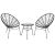 ΣΕΤ ΕΞΩΤΕΡΙΚΟΥ ΧΩΡΟΥ 3ΤΜΧ ALLEGRA HM21047.12 ΜΑΥΡΟ ΣΥΝΘ.RATTAN & ΜΕΤΑΛΛΟ |  Σαλόνια κήπου στο espiti