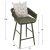 ΣΚΑΜΠΟ ΑΛΟΥΜΙΝΙΟΥ CAMDEN HM6142.09 ΜΑΞΙΛΑΡΙ ΜΕ PRINT-DARK OLIVE 56x60x108Υεκ. |  Σκαμπώ κήπου στο espiti