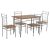 ΣΕΤ ΤΡΑΠΕΖΑΡΙΑΣ 5ΤΜΧ PEARY HM9416.12 ΜΕΤΑΛΛΟ ΑΣΗΜΙ-MDF ΣΟΝΑΜΑ 110x60x74Yεκ. |  Σετ τραπεζαρίες στο espiti