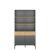 Ραφιέρα Beril 2D2S Ανθρακί-Χρυσό Δρυς 90x42x170cm AlphaB2B |  Βιβλιοθήκες γραφείου στο espiti