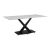 Τραπέζι Tafel pakoworld Sintered stone λευκό με μεταλλικά πόδια σε μαύρη απόχρωση 180x90x76εκ |  Τραπέζια στο espiti