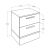 Κομοδίνo Base Megapap σε χρώμα λευκό - sonoma 45x40x52εκ. |  Κομοδίνα στο espiti