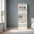 Βιβλιοθήκη μελαμίνης Max Megapap σε χρώμα λευκό 58x23x170εκ. |  Βιβλιοθήκες στο espiti