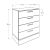 Συρταριέρα μελαμίνης Base Megapap χρώμα oak - λευκό 72x40x88εκ. |  Συρταριέρες -Κονσόλες στο espiti