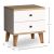 Κομοδίνο Luce Megapap από μελαμίνη χρώμα λευκό - oak 45x35x47εκ. |  Κομοδίνα στο espiti