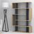 Βιβλιοθήκη μελαμίνης Clint Megapap χρώμα sonoma - ανθρακί 108x25x161εκ. |  Βιβλιοθήκες στο espiti