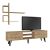 Σύνθεση τηλεόρασης Salerno Megapap από μελαμίνη χρώμα sapphire oak 180x35x51εκ. |  Έπιπλα τηλεόρασης στο espiti