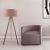 Φωτιστικό δαπέδου Rosling Megapap Mdf/ύφασμα Pvc χρώμα καρυδί - dusty rose 38x38x140εκ. |  Δαπέδου στο espiti