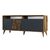 Μπουφές Milan Megapap χρώμα καρυδί - ανθρακί 180x35x78,6εκ. |  Μπουφέδες στο espiti