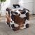 Σκαμπώ Milky Megapap υφασμάτινο χρώμα καφέ - λευκό 40x40x40εκ. |  Σκαμπώ στο espiti