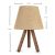 Φωτιστικό επιτραπέζιο Lander Megapap E27 ύφασμα Pvc - ξύλο χρώμα μπεζ - καφέ 22x17x33εκ. |  Επιτραπέζια στο espiti