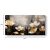 Πίνακας σε καμβά "Gold Flowers" Megapap ψηφιακής εκτύπωσης 80x40x3εκ. |  Πίνακες στο espiti