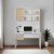 Γραφείο εργασίας London Megapap χρώμα λευκό - oak 120x60x196εκ. |  Γραφεία στο espiti