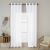 Beauty Home Κουρτίνα γάζα μονόχρωμη με 8 μεταλλικούς κρίκους Fit Art 8447 140x270 Λευκό       |  Ετοιμες κουρτίνες με σχέδιο στο espiti