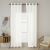 Beauty Home Κουρτίνα γάζα μονόχρωμη με 8 μεταλλικούς κρίκους Fit Art 8447 140x270 Εκρού       |  Ετοιμες κουρτίνες με σχέδιο στο espiti