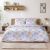 Beauty Home Σετ σεντόνια μονά με λάστιχο Hawai Art 12088 105x200+30 Σιελ       |  Σεντόνια Υπέρδιπλα / King Size στο espiti
