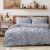 Beauty Home Σετ πάπλωμα υπέρδιπλο Art 12219 Ivy 100% Βαμβακοσατέν 300tc 220x240 Γκρι       |  Παπλώματα Υπέρδιπλα στο espiti