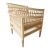 Πολυθρόνα Necorian paakoworld teak ξύλο με pe rattan σε φυσική απόχρωση και λευκό μαξιλάρι 80x70x87εκ |  Πολυθρόνες τραπεζαρίας στο espiti