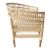 Πολυθρόνα Necorian paakoworld teak ξύλο με pe rattan σε φυσική απόχρωση και λευκό μαξιλάρι 80x70x87εκ |  Πολυθρόνες τραπεζαρίας στο espiti