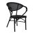 ΠΟΛΥΘΡΟΝΑ ΑΛΟΥΜΙΝΙΟΥ CLAY BAMBOO LOOK ΜΑΥΡΗ ΜΕ TEXTLINE HM5025.02 59x60x82 cm |  Πολυθρόνες κήπου στο espiti