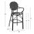 ΣΚΑΜΠΟ ΑΛΟΥΜΙΝΙΟΥ BAMBOO LOOK ΜΕ WICKER ΜΑΥΡΟ ΛΕΥΚΟ HM5794.02 56x60x126 εκ. |  Σκαμπώ κήπου στο espiti
