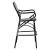 ΣΚΑΜΠΟ ΑΛΟΥΜΙΝΙΟΥ BAMBOO LOOK ΜΕ WICKER ΜΑΥΡΟ ΛΕΥΚΟ HM5794.02 56x60x126 εκ. |  Σκαμπώ κήπου στο espiti