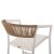 ΣΚΑΜΠΟ ΑΛΟΥΜΙΝΙΟΥ HM5892.12 ΜΕΣΑΙΟΥ ΥΨΟΥΣ RATTAN & TEXTLINE ΛΕΥΚΟ ΜΠΕΖ 55x56,5x99Y |  Σκαμπώ κήπου στο espiti