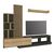 Σύνθεση τηλεόρασης Vermont Megapap χρώμα ανθρακί - sepet oak 240x40x192εκ. |  Συνθέσεις σαλονιού στο espiti