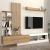 Σύνθεση τηλεόρασης Vermont Megapap χρώμα λευκό - sepet oak 240x40x192εκ. |  Συνθέσεις σαλονιού στο espiti