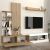 Σύνθεση τηλεόρασης Vermont Megapap χρώμα λευκό - sepet oak 240x40x192εκ. |  Συνθέσεις σαλονιού στο espiti