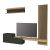 Σύνθεση τηλεόρασης Dumont Megapap χρώμα ανθρακί - sepet oak 240x36,8x200εκ. |  Συνθέσεις σαλονιού στο espiti