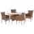 ΣΕΤ ΤΡΑΠΕΖΑΡΙΑΣ 5ΤΜΧ ΤΡΑΠ. 150Χ90 & ΠΟΛΥΘΡΟΝΕΣ WICKER RATTAN ΜΠΕΖ ΚΑΦΕ HM11714.02 |  Σετ τραπεζαρία κήπου στο espiti