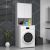 Έπιπλο πλυντηρίου Cozen Megapap χρώμα λευκό 65x60x178εκ. |  Σετ Μπάνιου στο espiti