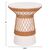 ΒΟΗΘΗΤΙΚΟ ΤΡΑΠΕΖΙ ΣΤΡΟΓΓΥΛΟ DELIA HM18167.02 FIBER CEMENT ΛΕΥΚΟ & RATTAN Φ40x45Υεκ |  Τραπέζια στο espiti