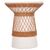 ΒΟΗΘΗΤΙΚΟ ΤΡΑΠΕΖΙ ΣΤΡΟΓΓΥΛΟ DELIA HM18167.02 FIBER CEMENT ΛΕΥΚΟ & RATTAN Φ40x45Υεκ |  Τραπέζια στο espiti